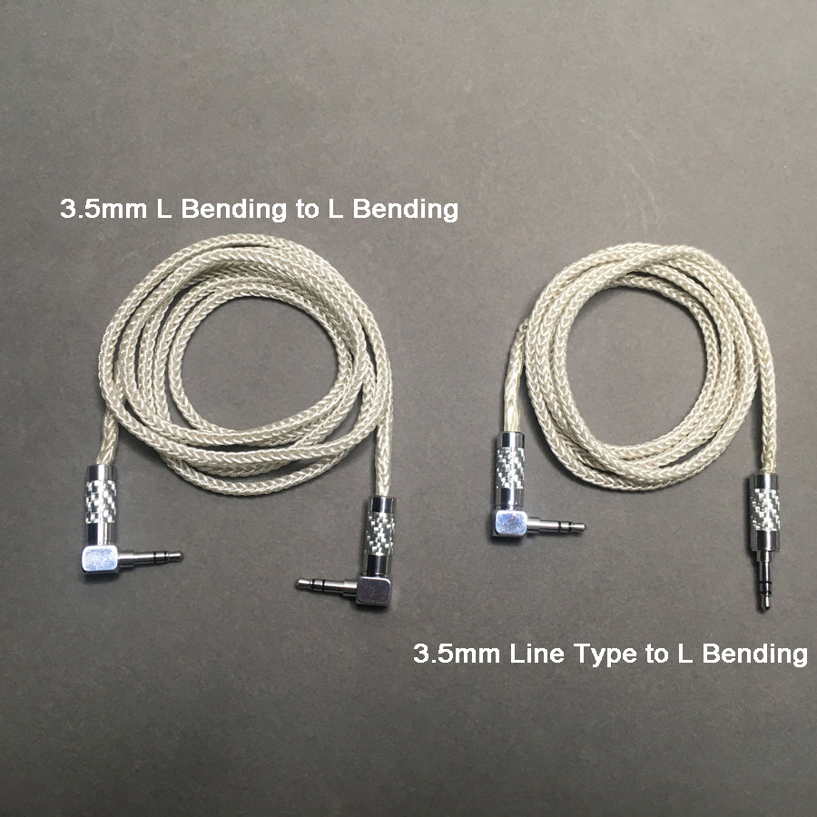 AUX Cable - Male to Male 8 Shares 58 Cores Silver Foil Wire