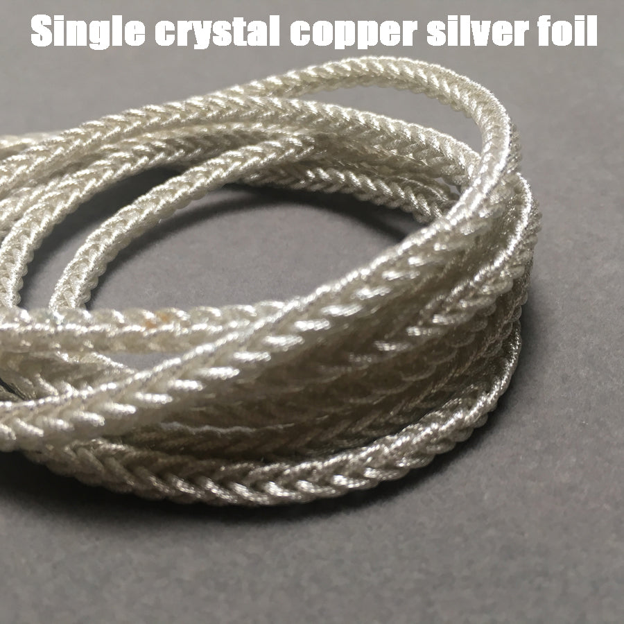 AUX Cable - Male to Male 8 Shares 58 Cores Silver Foil Wire