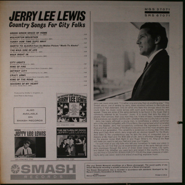 Jerry Lee Lewis – Country Songs For City Folks (Used) (Used Very Good Condition)