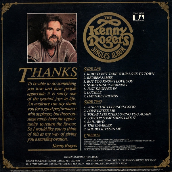 Kenny Rogers – The Kenny Rogers Singles Album (Used) (Mint Condition)