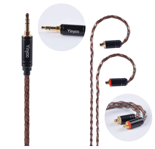 Yinyoo 8 Core Pure Copper Cable 2.5/3.5/4.4mm Balanced Cable MMCX/2pin Connector