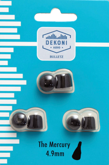 Dekoni Premium Memory Foam Isolation Earphone Tips black – Mercury 4.9mm