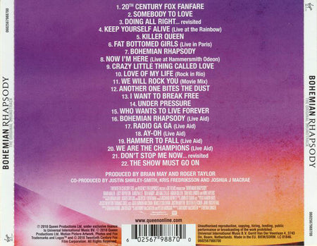 Queen ‎– Bohemian Rhapsody (The Original Soundtrack)