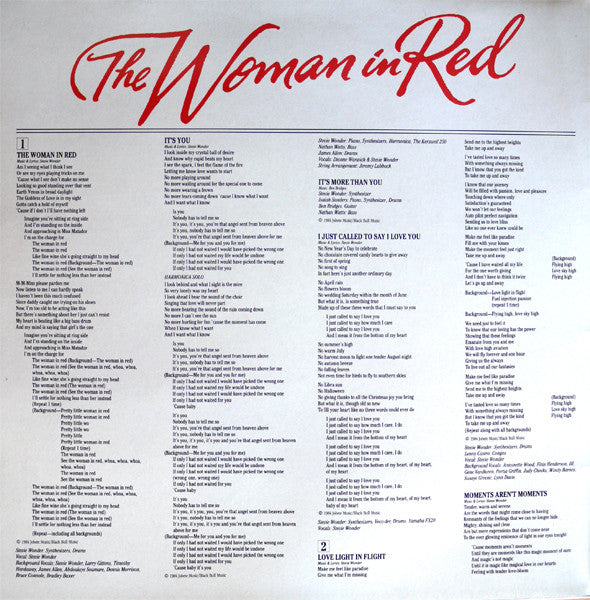 Stevie Wonder – The Woman In Red (Selections From The Original Motion Picture Soundtrack) (Used) (Mint Condition) (Used) (Mint Condition)