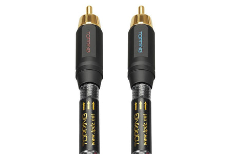 TOPPING TCR2 6N Single Crystal Copper Gold-Plated RCA Professional Audio Cable