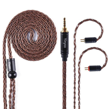 Yinyoo 8 Core Pure Copper Cable 2.5/3.5/4.4mm Balanced Cable MMCX/2pin Connector